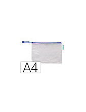 BOLSA MULTIUSOS TARIFOLD PVC A4 APERTURA SUP.PORTABOLIGRAFO CORREA AZ 2
