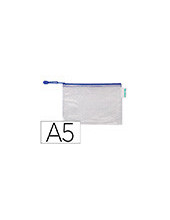 BOLSA MULTIUSOS TARIFOLD PVC A5 APERTURA SUP.PORTABOLIGRAFO CORREA AZ 2