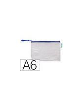 BOLSA MULTIUSOS TARIFOLD PVC A6 APERTURA SUP.PORTABOLIGRAFO CORREA AZ 2