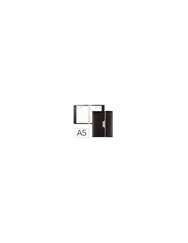 AGENDAAN. 2027 NERO 15X21 CM D/P PAPEL 70G  C IIMANTADO SIMILPIEL NG.