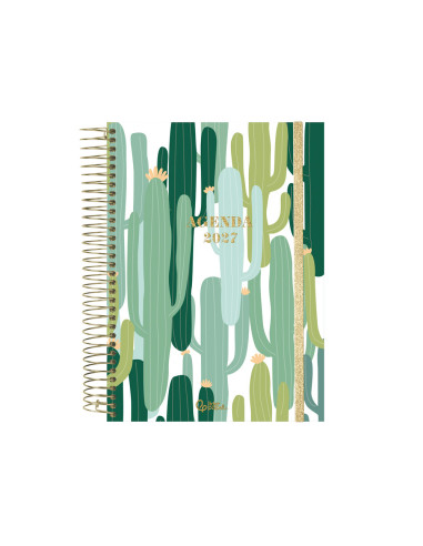 AGENDA OFICINA  2027 ESP.FANTASY D/P A5 BILINGUE 70G PAPEL FSC CACTUS