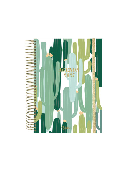 AGENDA OFICINA  2027 ESP.FANTASY D/P A5 BILINGUE 70G PAPEL FSC CACTUS