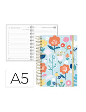 AGENDA OFICINA  2027 ESP.FANTASY D/P A5 BILINGUE 70G PAPEL  FLOWERS