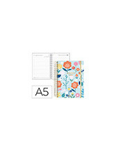 AGENDA OFICINA  2027 ESP.FANTASY D/P A5 BILINGUE 70G PAPEL  FLOWERS 2