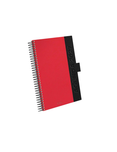 AGENDA OFICINA  2027 ESP.SYMI D/P A5 BILINGUE 70G PAPEL FSC BURDEOS