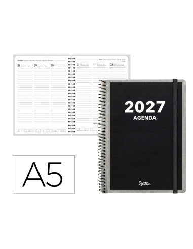 AGENDA OFICINA  2027 ESP.PERSONALIZABLE S/V A5 BILINGUE 70G PAPEL FS