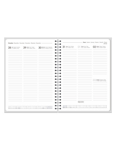 AGENDA OFICINA  2027 ESP.PERSONALIZABLE S/V A5 BILINGUE 70G PAPEL FS