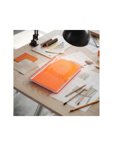 AGENDA OFICINA  2027 ESP.NEON D/P A5 BILINGUE 70G PAPEL FSC AZ.