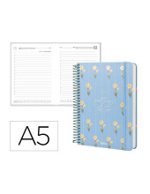 AGENDA OFICINA  2027 ESP.FLOWERS A D/P A5 BILINGUE 70G PAPEL FSC CEL.