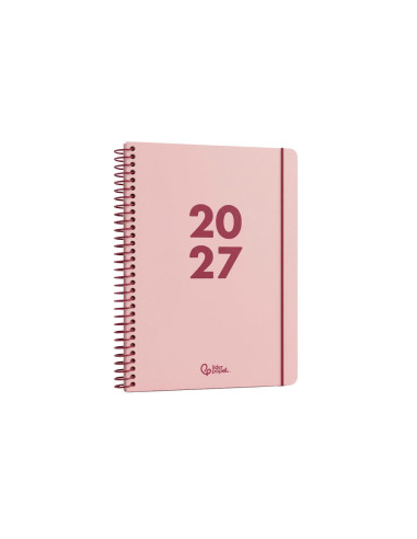 AGENDA OFICINA  2027 ESP.BASIC S/V A5 BILINGUE 60G PAPEL FSC ROSA