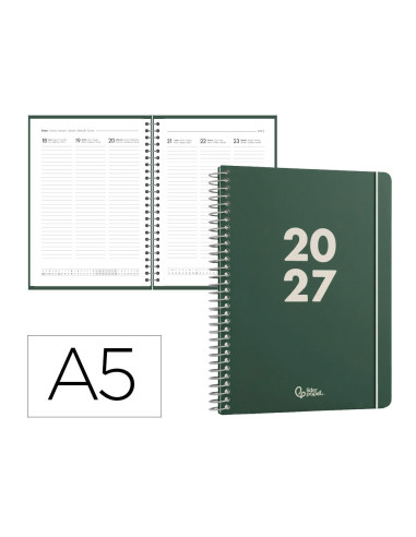 AGENDA OFICINA  2027 ESP.BASIC S/V A5 BILINGUE 60G PAPEL FSC VE.