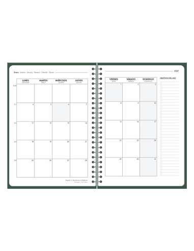 AGENDA OFICINA  2027 ESP.BASIC S/V A5 BILINGUE 60G PAPEL FSC VE.