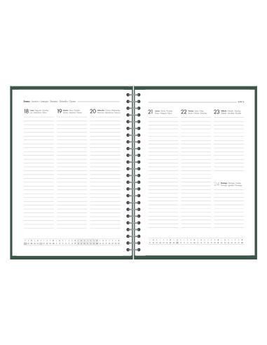 AGENDA OFICINA  2027 ESP.BASIC S/V A5 BILINGUE 60G PAPEL FSC VE.