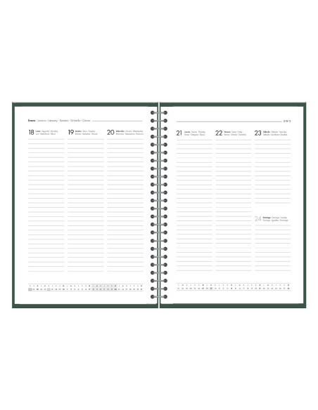 AGENDA OFICINA  2027 ESP.BASIC S/V A5 BILINGUE 60G PAPEL FSC VE.