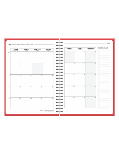 AGENDA OFICINA  2027 ESP.BASIC D/P  A5 BILINGUE 60G PAPEL FSC RJ.