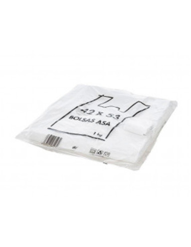 BOLSA CAMISETA RECICLADA 70% BL.50 MC 42X53 CM