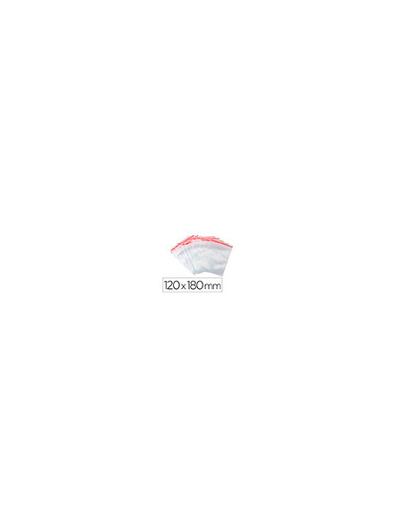 BOLSA PLAST.AUTOCIERRE Q-CON.120X180MM PQ.DE 100 UD.