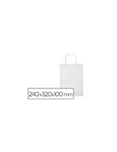 BOLSA PAPEL Q-CON.CELULOSA BL.S ASA RETORCIDA 240X320X10MM 2