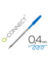 BOLIGRAFO TRANSPARENTE Q-CON AZUL MEDIO KF26039