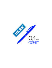 BOLIGRAFO MILAN P1 RETRACTIL 1 MM TOUCH AZUL 2