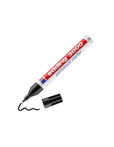 ROTULADOR EDDING MARCADOR PERM.3000 NEGRO PUNTA RED.3 MM