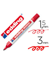 ROTULADOR EDDING MARCADOR PERM.3000 ROJO PUNTA RED.3 MM