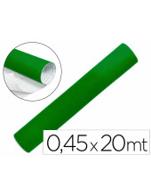 ROLLO ADHESIVO LIDERPAPEL UNICOLOR VERDE BRILLO ROLLO DE 0,45 X 20 MT