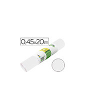 ROLLO ADHESIVO LIDERPAPEL UNICOLOR BLANCO BRILLO ROLLO 0,45 X 20 MT 2