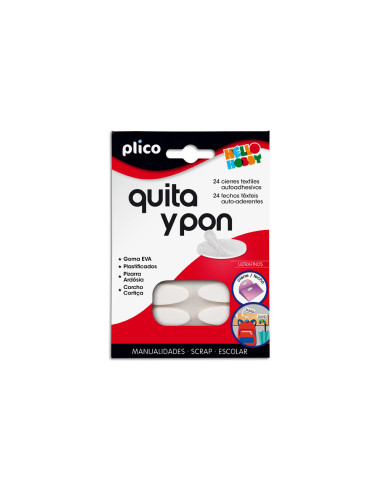 VELCRO AUTOADHESIVO REDONDO PLICO QUITA Y PON 24 CIERRES