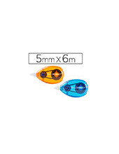 CORRECTOR Q-CON.CINTA BLANCO 5 MM X 6 MT - BLISTER DOS UDS NAR.,AZUL 2
