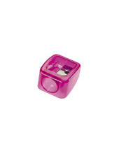 SACAPUNTAS MOR PLASTICO PUNTAS 17MM 1 USO COL.SURT. 2