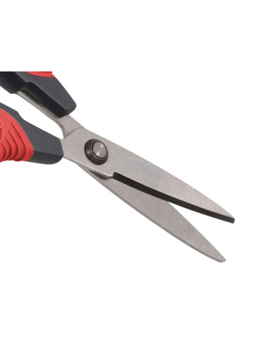 TIJERA TITANIO HOJA CURVA 16,5 CM FALICILIDAD CORTE CON FUNDA