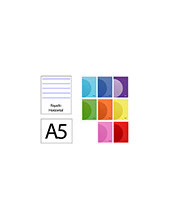 CUADERNO GRAP. 360 A5 T.PLASTICO HORIZONTAL 48H. 90GR. SURT. 2
