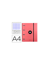 CARPETA RECAMBIO SOLAPA ANTARTIK A4 5MM FORRADA 4AN. 40MM CORAL 2