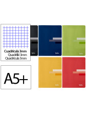 CUADERNO ENCOLADO SCRIPTUS A5 T.CARTON 3MM 48H. 90GR. COL. SURT.