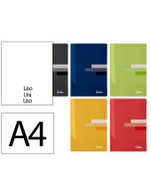 CUADERNO ENCOLADO SCRIPTUS A4 T.CARTON LISO 48H. 90GR. COL.SURT.