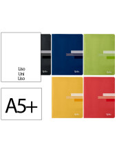 CUADERNO ENCOLADO SCRIPTUS A5 T.CARTON LISO 48H. 90GR. COL.SURT.