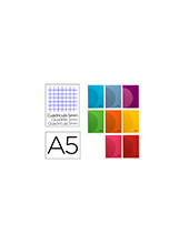 CUADERNO LIDERPA 360 T.DE PLAST.A5 48H. 90G/M2 5MM DOBLE MARGEN SURT. 2