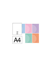 CUADERNO  360 T.DE PLAST.A4 48H. 90G/M2 LISO SIN MARGEN PASTEL SURT. 2