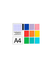 CUADERNO ESPIRAL LIDERPAPEL FOLIO WITTY TAPA DURA 140H 75GR CUADRO 4 2