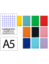 CUADERNO ESP. SMART A5 T.BLANDA 5MM 80H. 60GR. COL. SURT.*08282