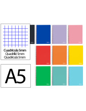 CUADERNO ESP. WITTY A5 T.DURA MICRO 5MM 6B.140H. 75GR.COL.SURT.*09769