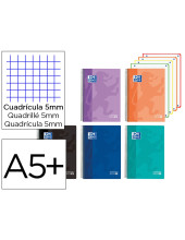 CUADERNO ESPIRAL OXFORD EUROPEANBOOK 4  TAPA PLASTICO DIN A5+ 120H