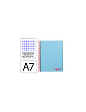 CUADERNO ESP. WONDER A7 T.PLASTICO MICRO 5MM 4B.100H. 90GR. CEL. 2