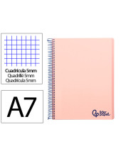 CUADERNO ESP. WONDER A7 T.PLASTICO MICRO 5MM 4B 100H. 90GR. ROSA