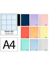 CUADERNO ESP. WONDER A4 T.PLASTICO RAYADO Nº 46 80H 90GR. COL. SURT.