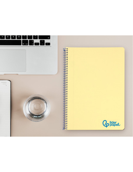 CUADERNO ESP. WONDER A4 T.PLASTICO 4MM 80H 90GR. AM. *74930