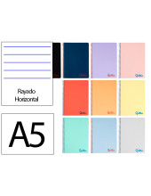 CUADERNO ESP. WONDER A5 T.PLASTICO HORIZONTAL 120H 90GR. SURT.
