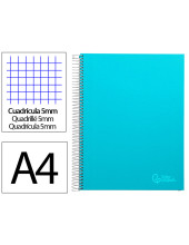 CUADERNO ESP. JOLLY A4 T.FORRADA 5MM 5B 4T.140H.75GR. CEL.
