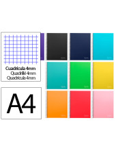 CUADERNO ESP. JOLLY A4 T.FORRADA MICRO 4MM 5B 4T.140H 75GR. SURT.